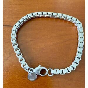 Tiffany & Co. Venetian Box Link Bracelet | Sterling Silver 925